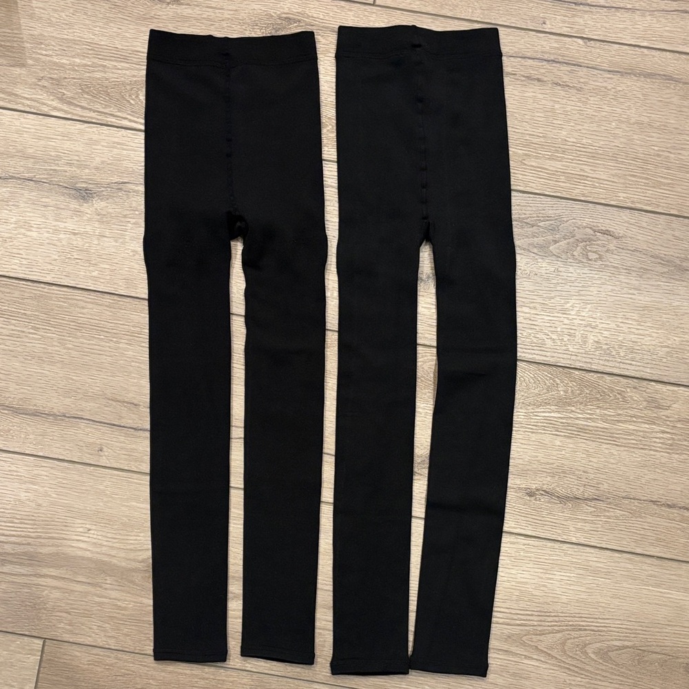 NWOT Bundle of 2 iLux Fleece Lined Footless Leggings